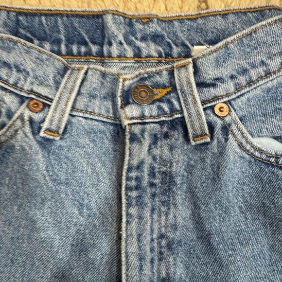 Vintage Levis 512 Cutoff Jean Shorts 5 Short High Rise USA Made Jorts Denim - Picture 3 of 6